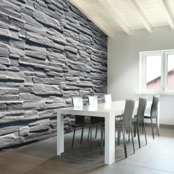 Fototapete - Grey stone wall