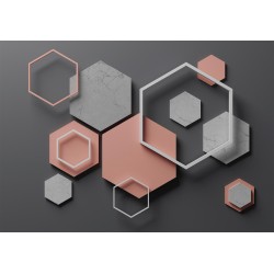 Fototapete - Hexagon Plan