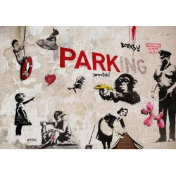 Fototapete - [Banksy] Graffiti Collage