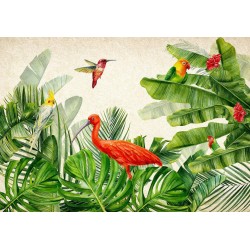 Fototapete - Exotic Birds - Third Variant