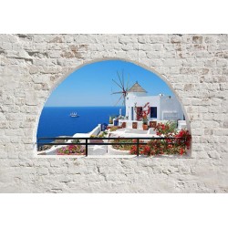 Fototapete - Summer in Santorini