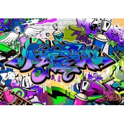 Fototapete - Graffiti: violet theme