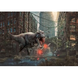 Fototapete - Dinosaur in the City