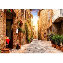 Fototapete - Colourful Street in Tuscany