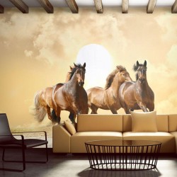 Fototapete - Running horses