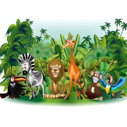 Fototapete - Jungle Animals