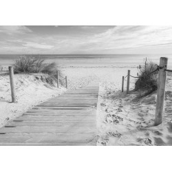 Fototapete - On the beach - black and white