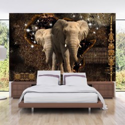 Fototapete - Brown Elephants