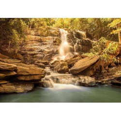 Fototapete - Sunny Waterfall