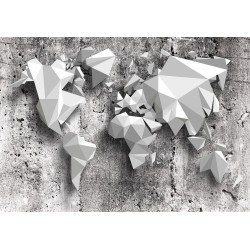 Fototapete - World Map: Origami