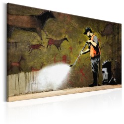 Leinwandbild - Cave Painting by Banksy