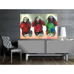 Leinwandbild - Three Wise Monkeys