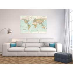 Leinwandbild - World Map: Beautiful World