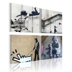 Leinwandbild - Banksy - four orginal ideas