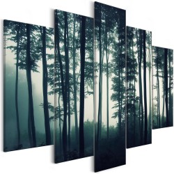 Leinwandbild - Dark Forest (5 Parts) Wide