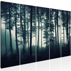 Leinwandbild - Dark Forest (5 Parts) Narrow