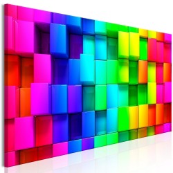 Leinwandbild - Colourful Cubes (1 Part) Narrow