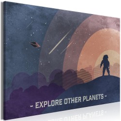 Leinwandbild - Explore Other Planets (1 Part) Wide