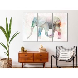 Leinwandbild - Painted Elephant (3 Parts)