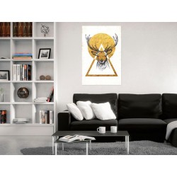 Leinwandbild - My Home: Golden Deer