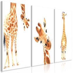 Leinwandbild - Funny Giraffes (3 Parts)