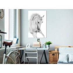 Leinwandbild - White Horse (1 Part) Vertical