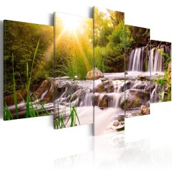 Leinwandbild - Forest Waterfall
