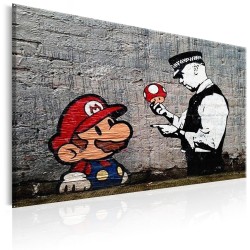 Leinwandbild - Mario and Cop by Banksy