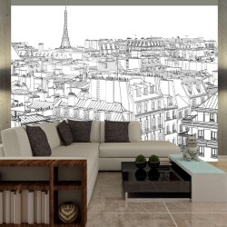 Fototapete - Parisians sketchbook