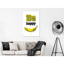Leinwandbild - Happy Banana (1 Part) Vertical