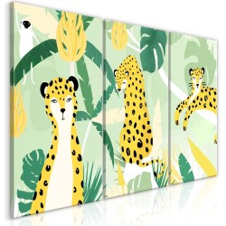 Leinwandbild - Cheetahs in the Jungle (3 Parts)