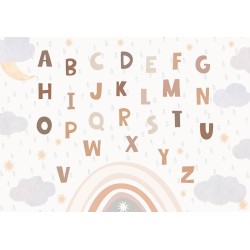 Fototapete - Letters in Soft Colours