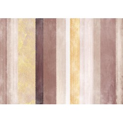 Fototapete - Striped pattern - abstract background in stripes of different colours with gold pattern