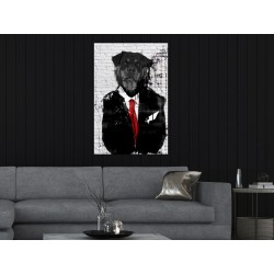 Leinwandbild - Elegant Rottweiler (1 Part) Vertical