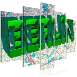 Leinwandbild - Green Berlin (5 Parts) Wide