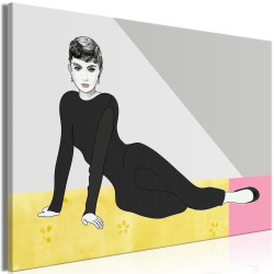 Leinwandbild - Woman in Pastel Hue (1-part) - Film-Inspired Pop Art