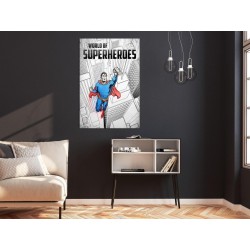 Leinwandbild - World of Superheroes (1 Part) Vertical