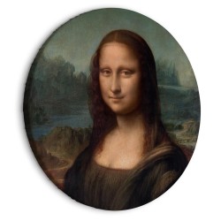Rundes Bild - Leonardo Da Vinci - Gioconda - Painted Portrait of the Mona Lisa