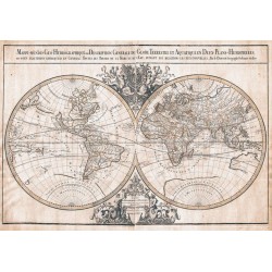 Fototapete - Mappe-Monde Geo-Hydrographique