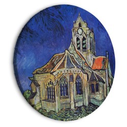 Rundes Bild - The Church at Auvers (Vincent van Gogh)