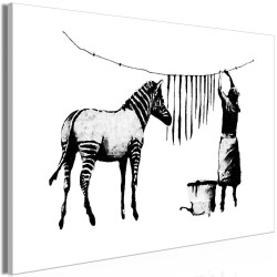 Leinwandbild - Banksy: Washing Zebra (1 Part) Wide