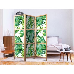 Japanischer Paravent - Monstera and Palm Leaves I