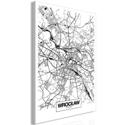Leinwandbild - City Plan: Wroclaw (1 Part) Vertical