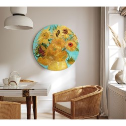 Rundes Bild - Vase with Twelve Sunflowers (Vincent van Gogh)