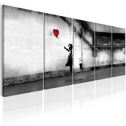 Leinwandbild - Banksy: Runaway Balloon
