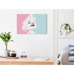 Malen nach Zahlen - Marilyn in Pink