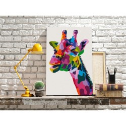 Malen nach Zahlen - Colourful Giraffe