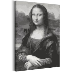 Malen nach Zahlen - Black and White Mona Lisa
