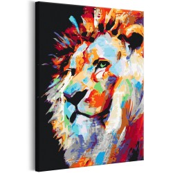 Malen nach Zahlen - Portrait of a Colourful Lion