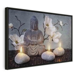 Leinwandbild - Buddha and Stones (1 Part) Wide